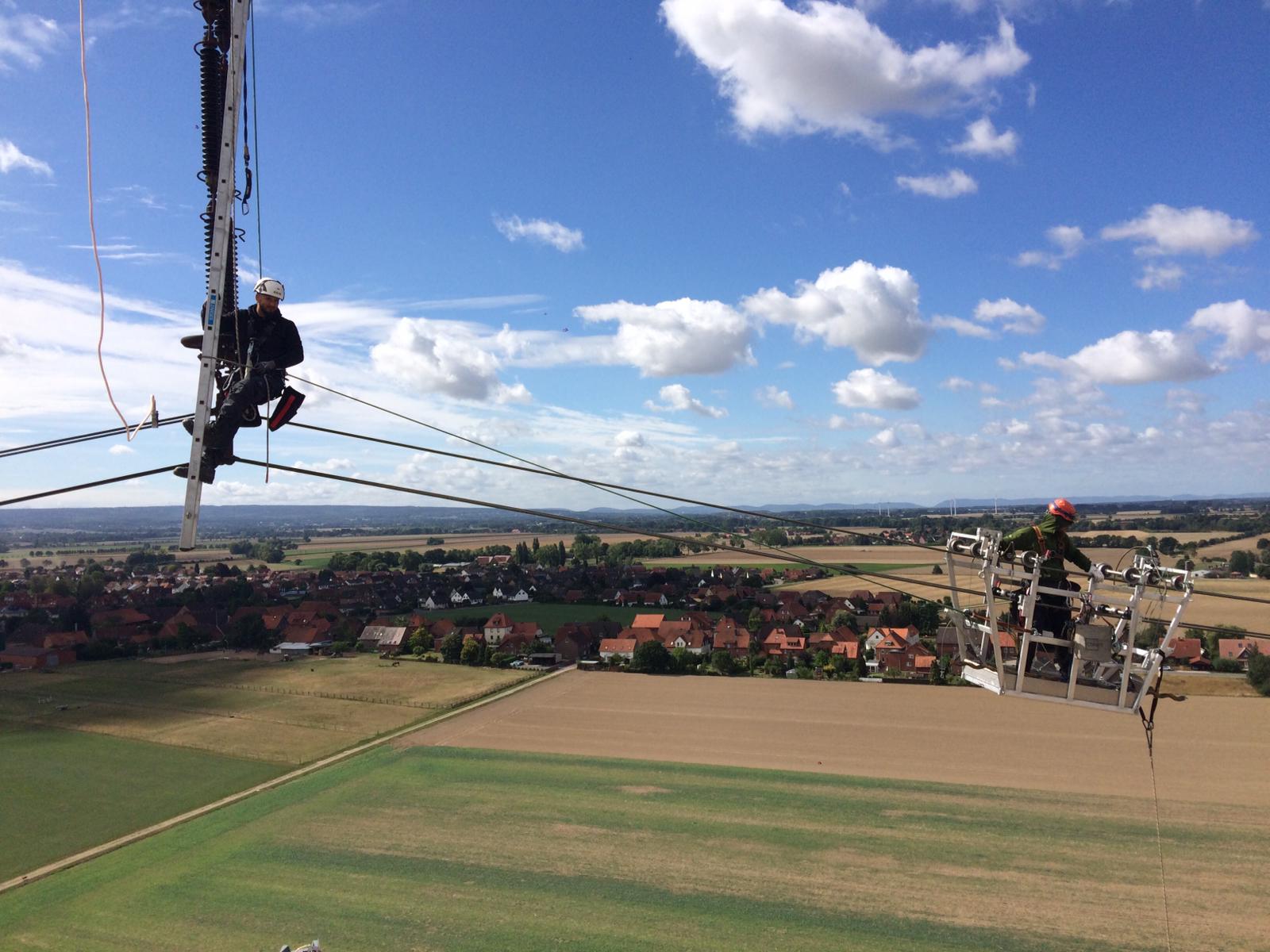 Seilarbeiten 220/380 kV Hannover