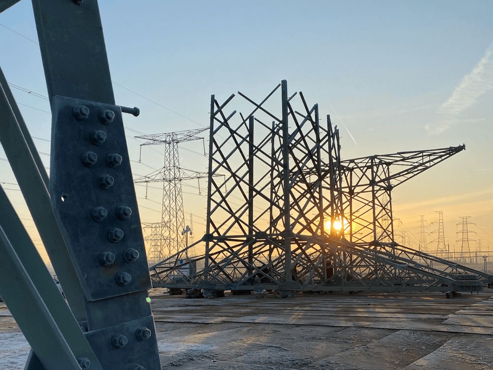 Mastmontage 380 kV Antwerpen