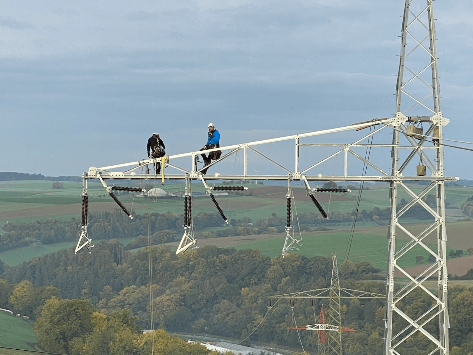 Mastmontage 110 kV Hohenlohe