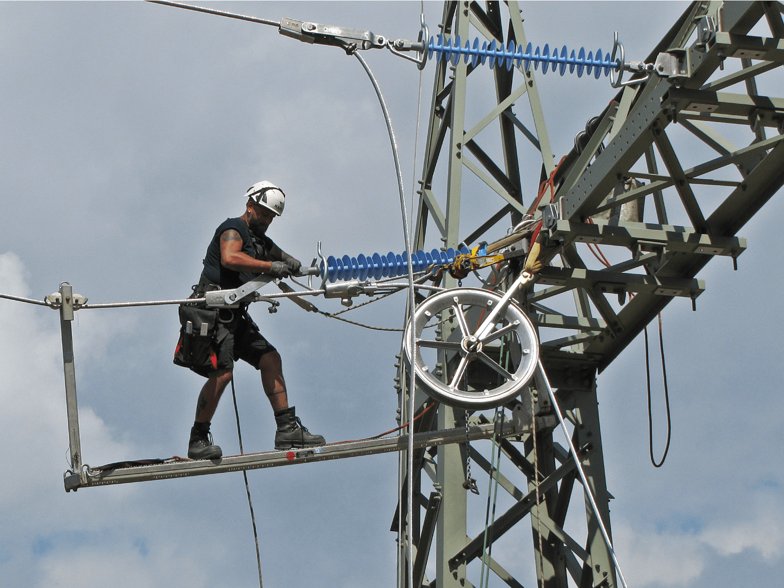 Seilzugarbeiten 110 kV Bautzen